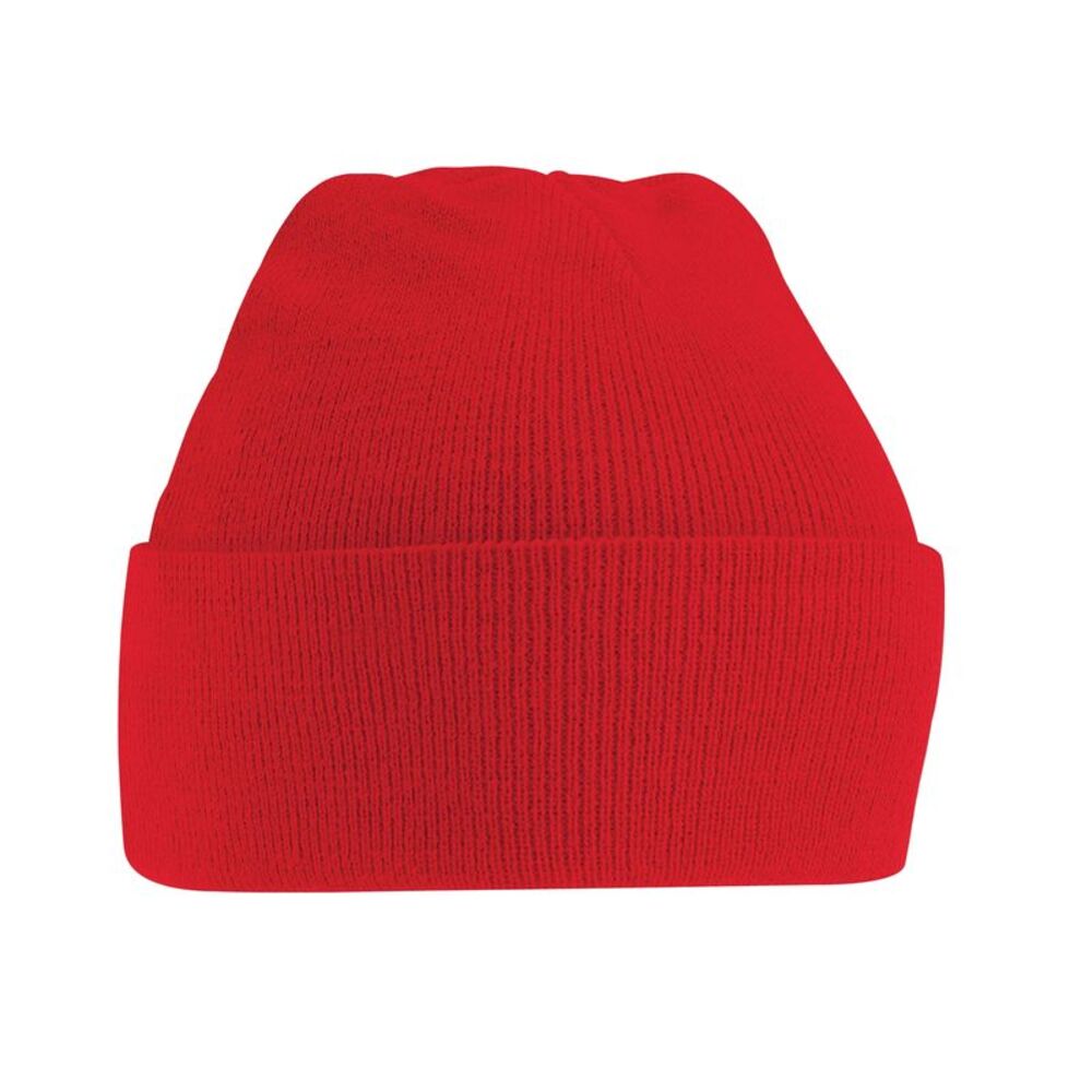 Beechfield Childrens/Kids Knitted Beanie / Classic Red